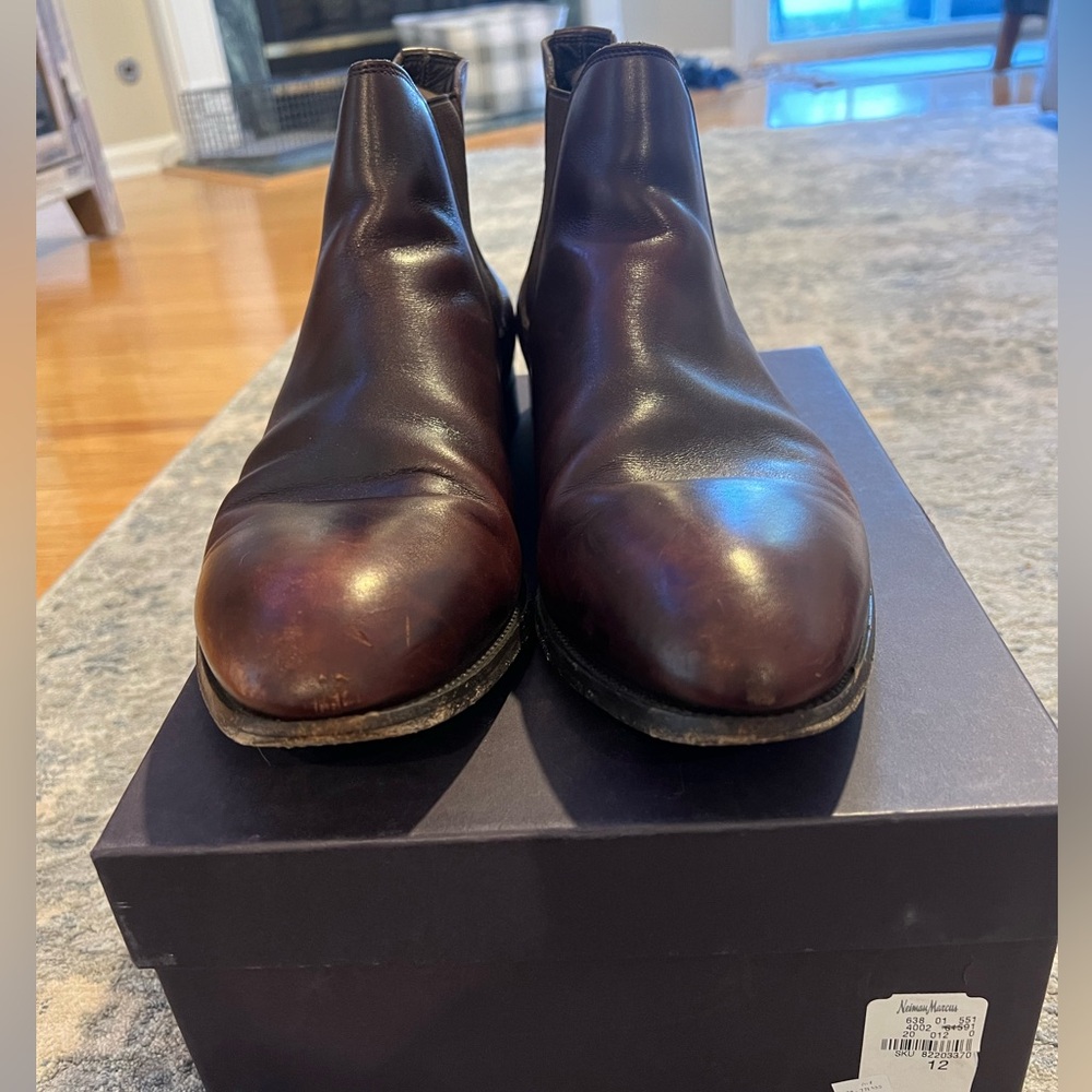 Men’s Prada Chelsea Boots in Brown - Size 12, minor scuff on toe